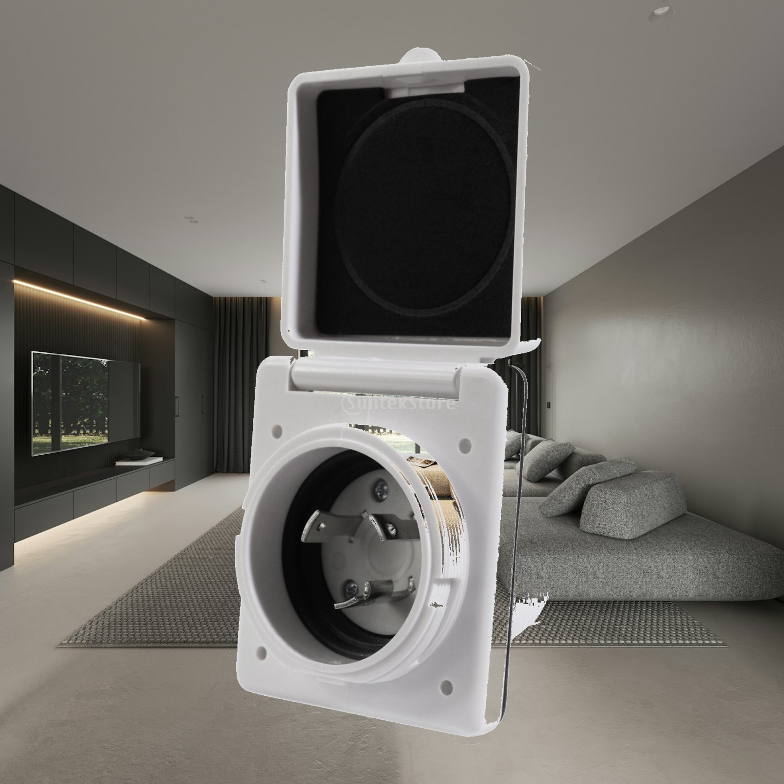 Outdoor Power Socket With Lock - Prise d'alimentation étanche à bride 125V