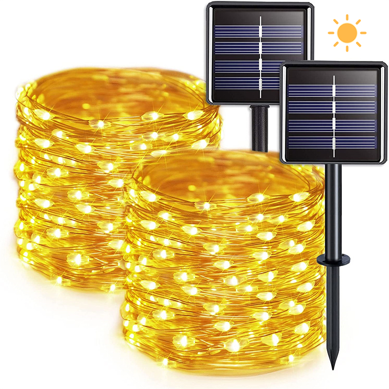 Outdoor Power For Christmas Lights - Guirxiété lumineuse solaire extérieure étanche, fil