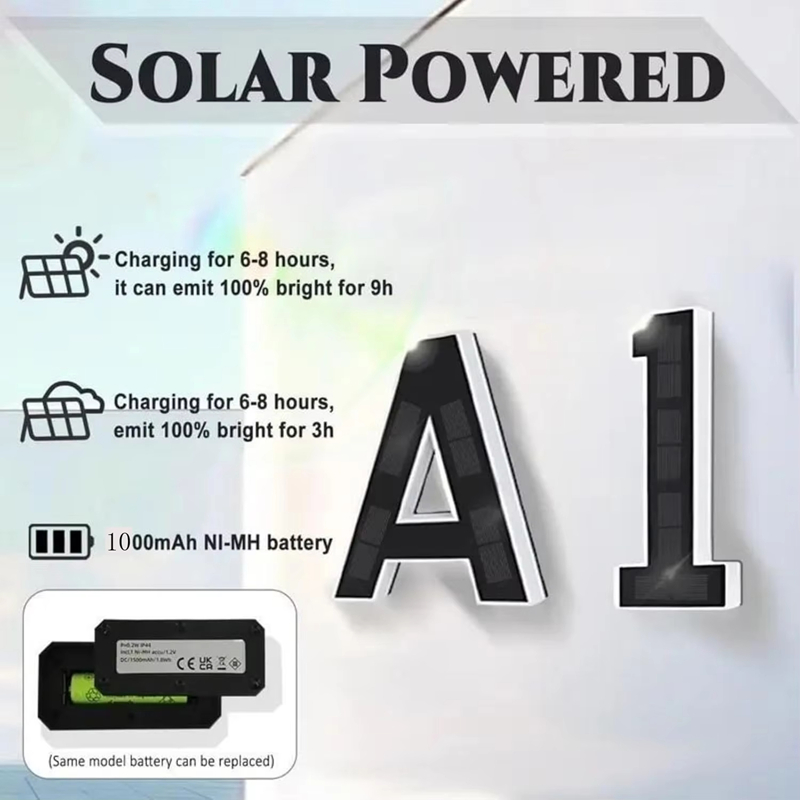Lumière solaire pour numéro de - Outdoor Power Number avis et prix