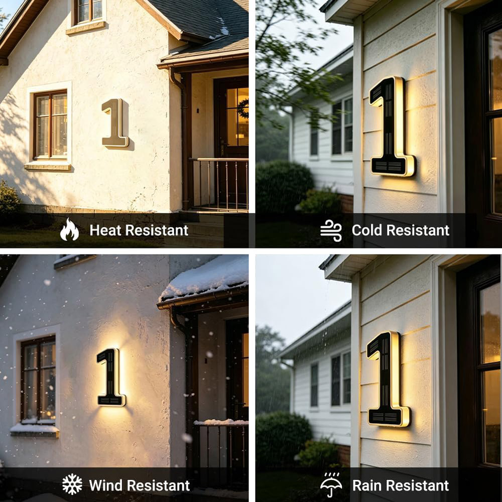 Lumière solaire pour numéro de - Outdoor Power Number avis et prix