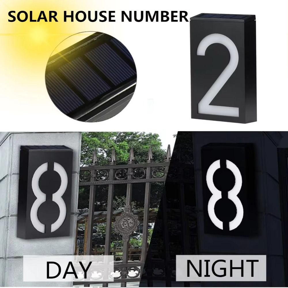 Numéro de maison solaire LED f - Outdoor Power Number avis et prix