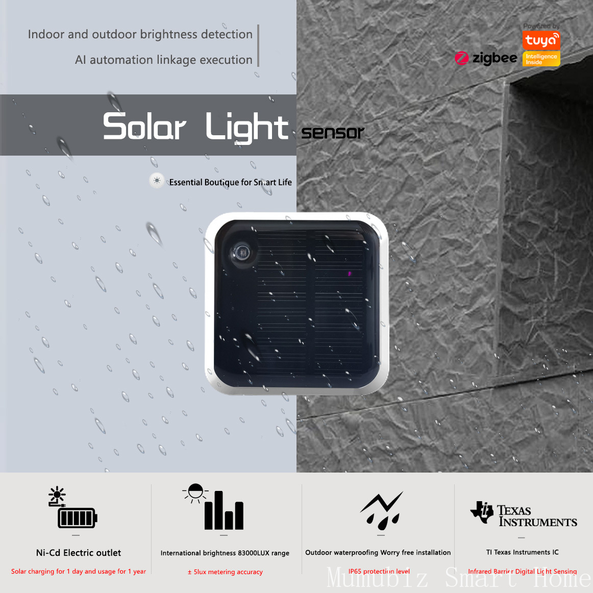 Capteur de lumière solaire Tuy - Outdoor Power Monitor avis et prix