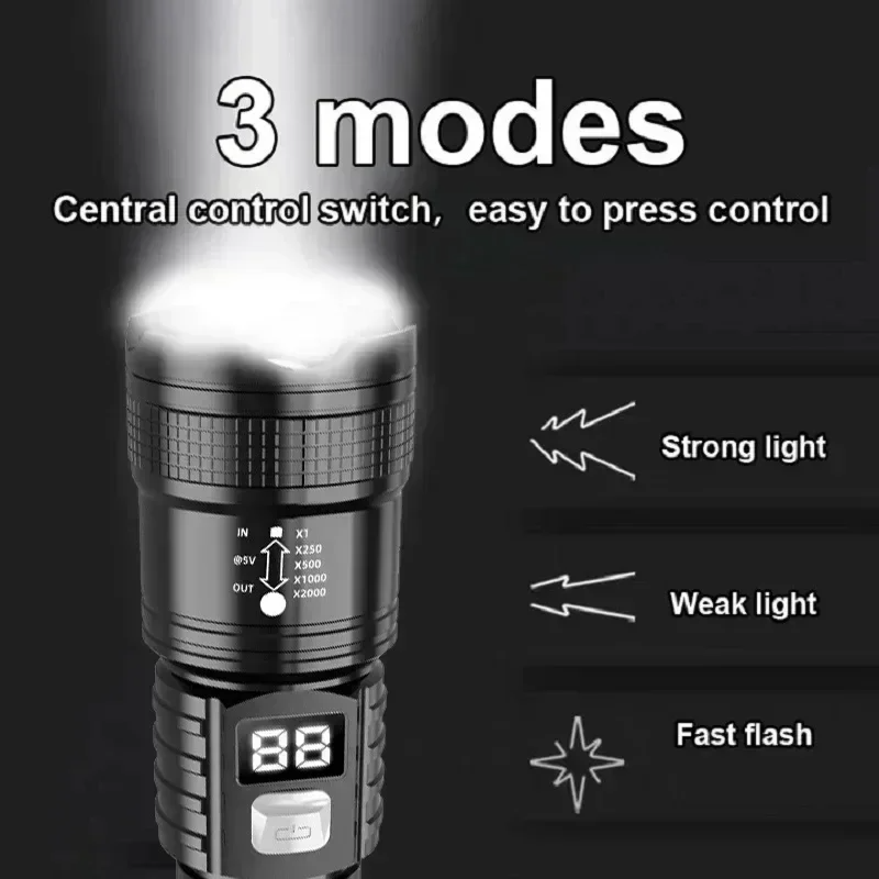 Lampe torche LED P50 haute lum - Outdoor Usb Power Bank avis et prix