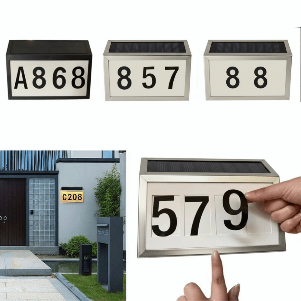 Lampes solaires LED pour numér - Outdoor Power Number avis et prix